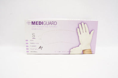 MediGuard MG8701 Examination Gloves, Latex, Textured, Powder-Free, S -Box of 100